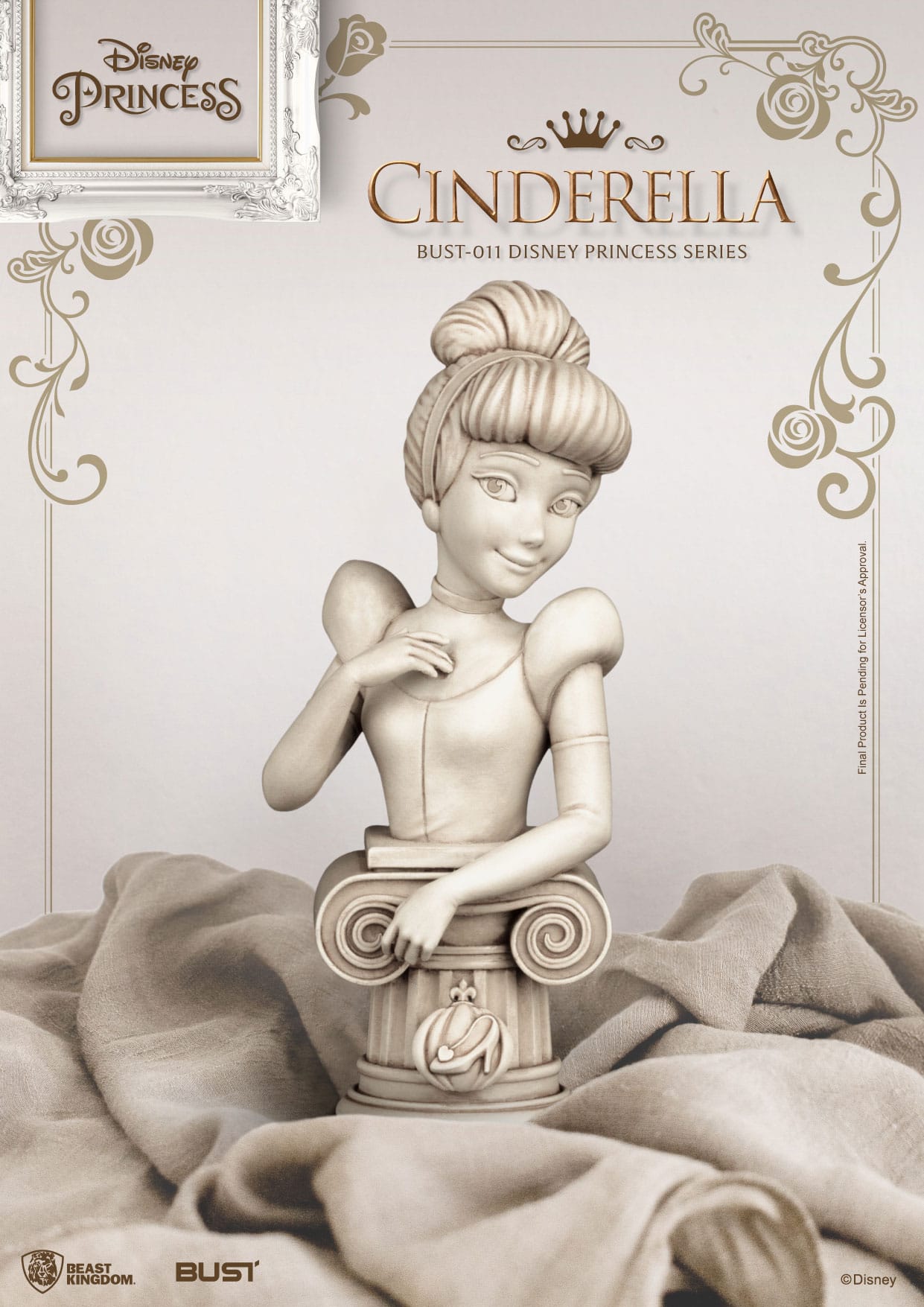 Disney Princess Series PVC Bust Cindarella 15 cm