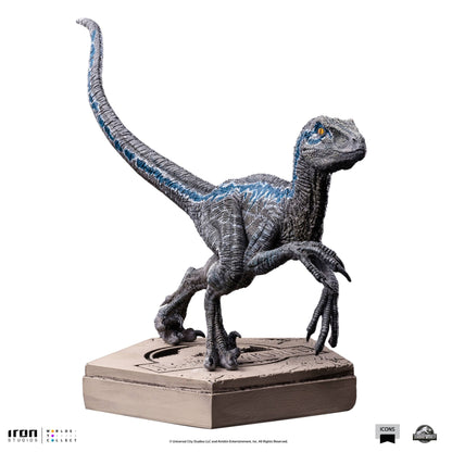 Jurassic World Icons Statue Velociraptor Blue 9 cm