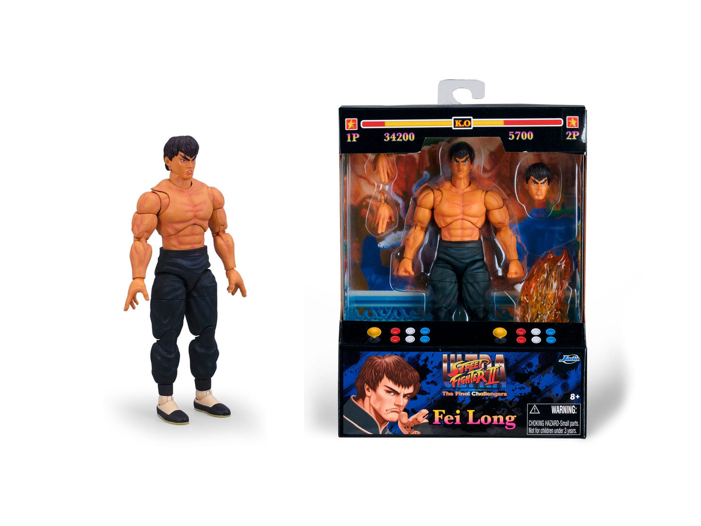 Ultra Street Fighter II: The Final Challengers Action Figure 1/12 Fei-Long 15 cm