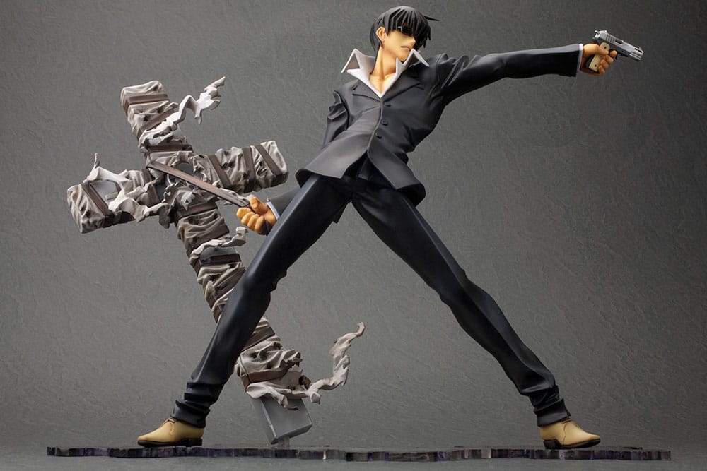 Trigun Badlands Rumble ARTFX J Statue 1/8 Nicholas D. Wolfwood Renewal Package Version 20 cm