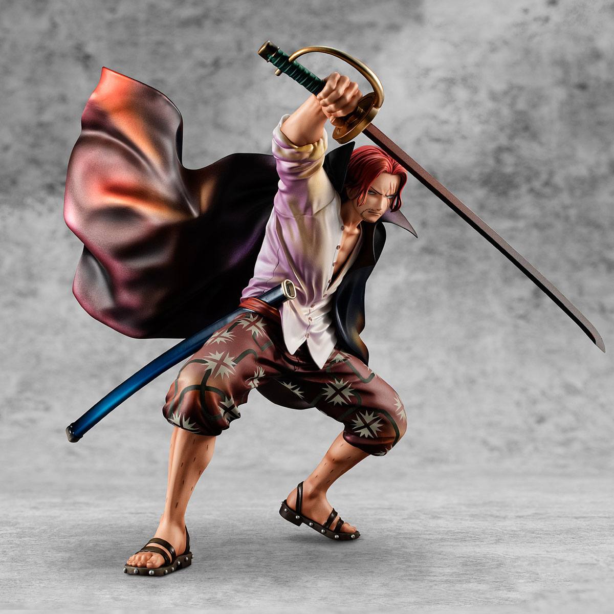 Hot Deals One Piece P.O.P PVC Statue Playback Memories Red-haired Shanks 21 cm