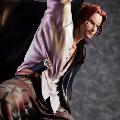 Hot Deals One Piece P.O.P PVC Statue Playback Memories Red-haired Shanks 21 cm