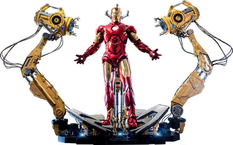 Iron Man 2 Action Figura 1/4 Iron Man Mark Iv Con Suit-up Gantry 49 Cm Hot Toys