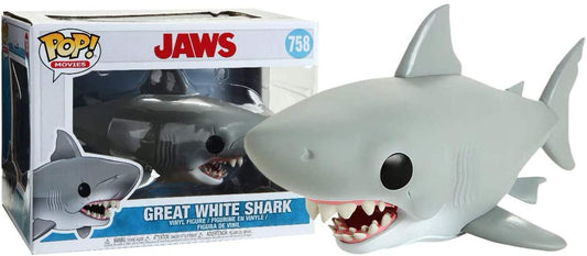 Jaws Funko POP Movies Vinile Figura Grande Squalo Bianco 15 cm