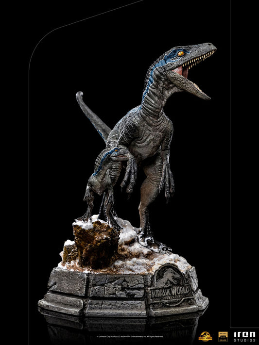 Jurassic World Dominion Deluxe Art Scale Statua 1/10 Blue E Beta 20 Cm Iron Studios