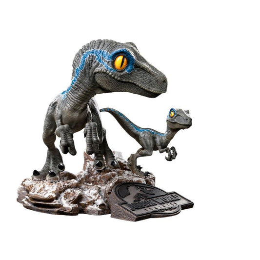 Jurassic World Dominion MiniCo Statua Blu e Beta 13 Cm Iron Studios