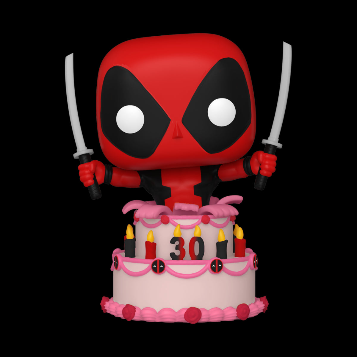 Marvel Deadpool 30° Anniversario Pop! Figure Vinile Deadpool nella Torta 9 Cm