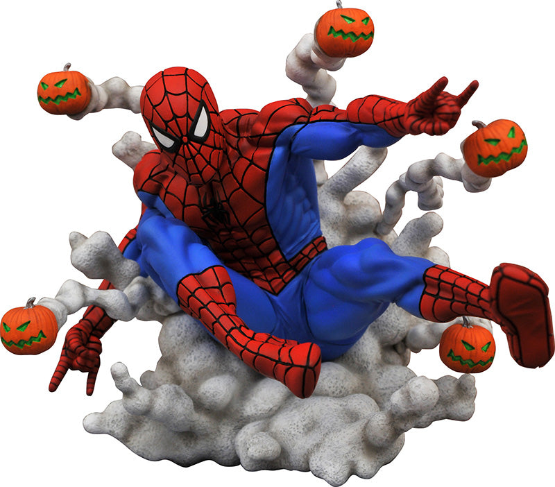 Marvel Gallery Statua Spider-Man con Bombe di Zucca 17 cm Diamond Select