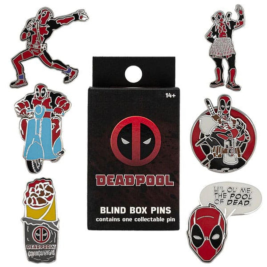 Marvel Loungefly Enamel Pins Blind Box Assortment Deadpool  Funko