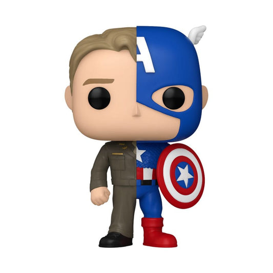 Marvel Pop! Vinile Figura Split- Captain A/steve R 9 Cm Funko