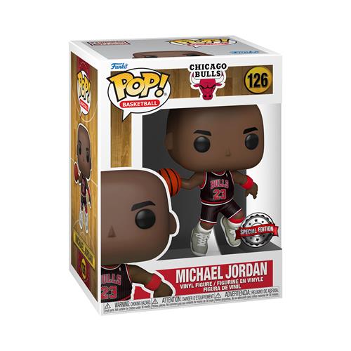 Michael Jordan Nba - Pop Funko Vinile Figura 126 (black Pinstripe Jersey) Ga Excl Funko Figures