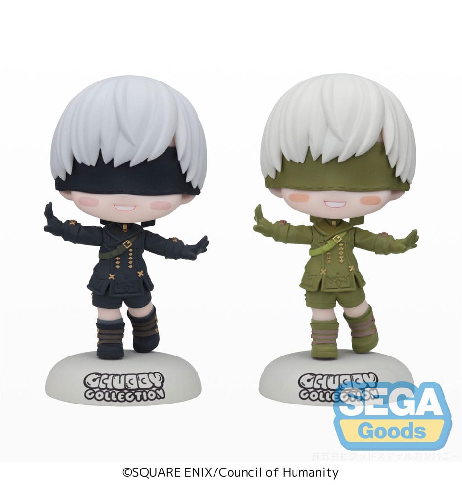 Nier:automata Chubby Collection Pvc Statua Petit Figura Nier:automata Ver1.1a 9s (ex) 7 Cm Sega