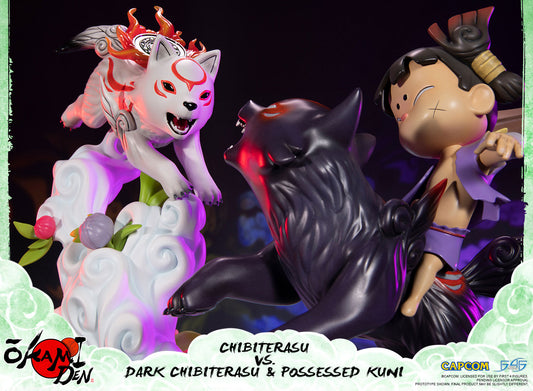 OKAMIDEN CHIBITERASU vs DARK CHIBITERASU STATUA FIRST4FIGURES