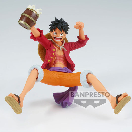 One Piece Figura Monkey D. Luffy "È un banchetto!!" 9 cm Banpresto