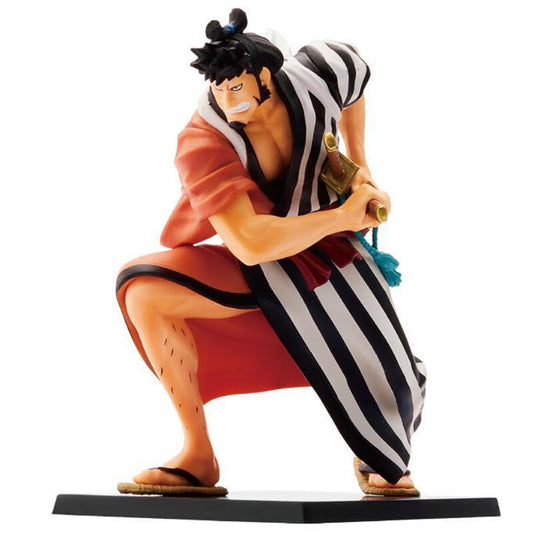 One Piece I Nove Scabbards Rossi sono Qui Figura Kin'Emon Ichibansho 11cm Banpresto