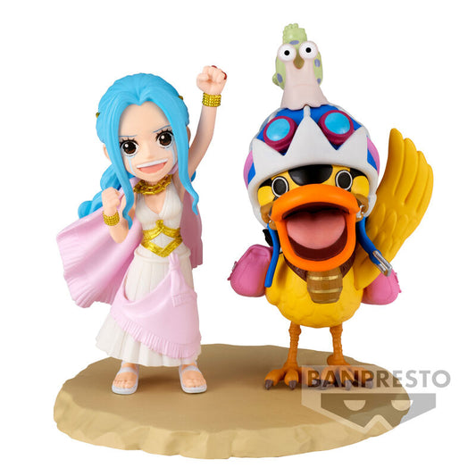 One Piece World Collectable Log Series Nefeltari Vivi & Karoo Figura 7cm Banpresto