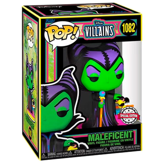 Pop Figura Disney Villains Maleficent Black Light Esclusiva Funko