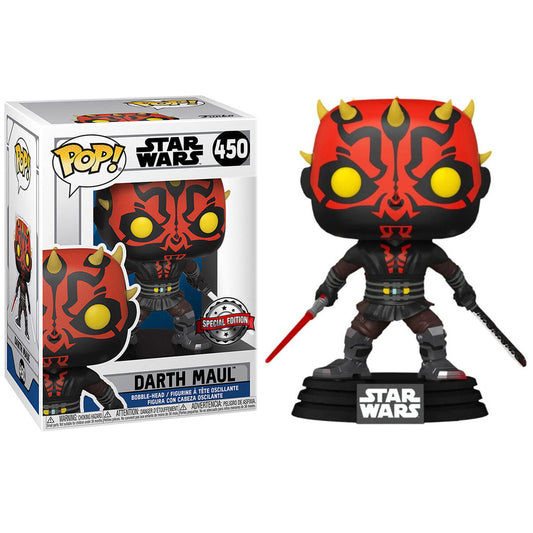 Pop Figura Star Wars Darth Maul Con Saber Esclusiva Funko