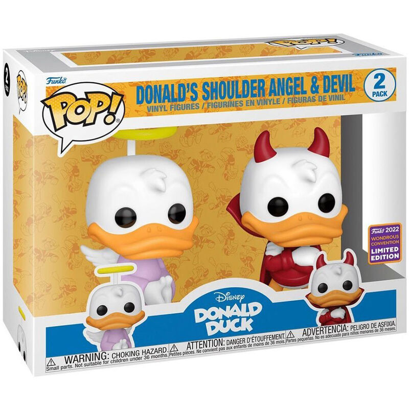 Pop Pack 2 Disney Donald Duck - Donald Angel & Devil Esclusiva Funko