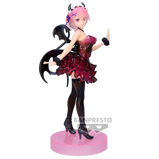 Re:zero Starting Life In Another World Ram Clear & Dressy Figura 22cm Banpresto