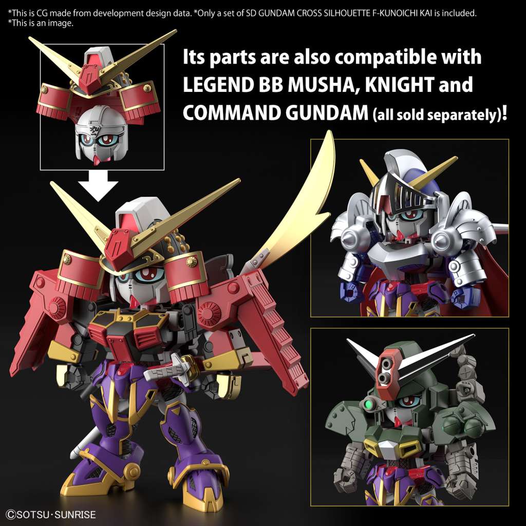 GUNDAM SUPER DEFORMED SD CROSS SILHOUETTE F-KUNOICHI KA MODEL KIT BANDAI