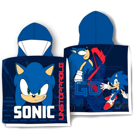 Sonic The Hedgehog Cotone Poncho Asciugamano Sega