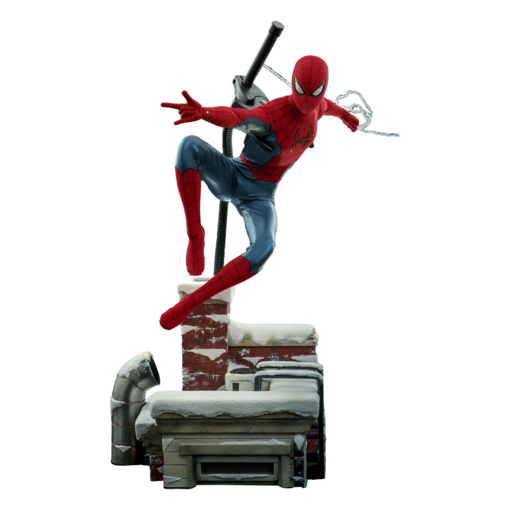 Spider-man: No Way Home Movie Masterpiece Action Figura 1/6 Spider-man (new Red E Blue Suit) (deluxe Version) 28 Cm Hot Toys