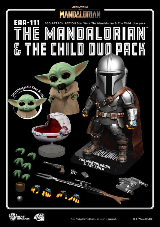 Star Wars Uova Aa Mandalorian & The Bambino Duo Pk Action Figura Beast Kingdom