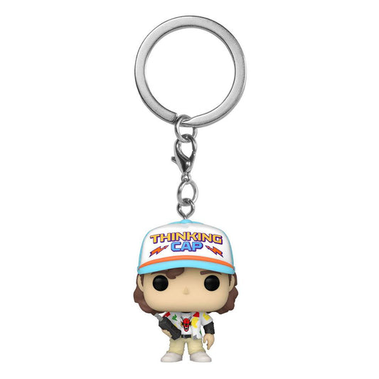 Stranger Things  Portachiavi 4 Cm Dustin  Funko Pop Vinile