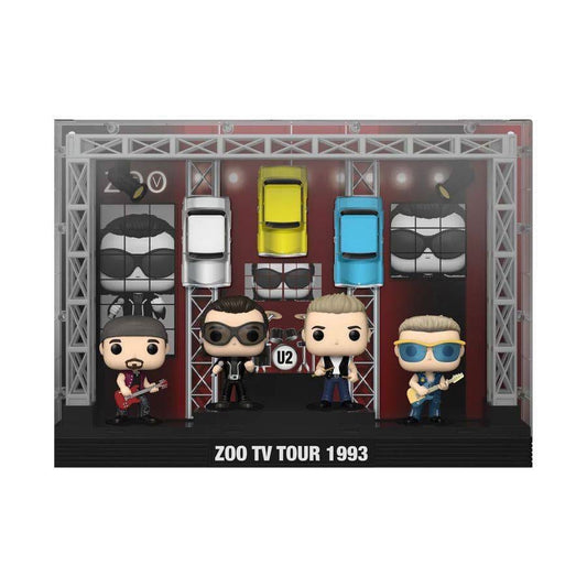 U2 Pop! Moments Dlx Vinile Figura 4-pack Zoo Tv 1993 Tour 9 Cm Funko