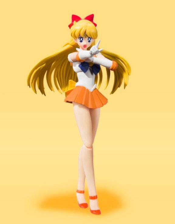BANDAI SAILOR VENUS SAILOR MOON S.H. FIGUARTS ANIMATION COLOR EDITION ACTION FIGURE 14 CM