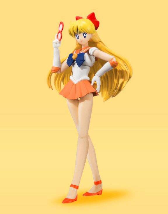 BANDAI SAILOR VENUS SAILOR MOON S.H. FIGUARTS ANIMATION COLOR EDITION ACTION FIGURE 14 CM