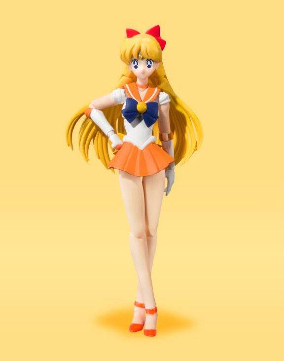 BANDAI SAILOR VENUS SAILOR MOON S.H. FIGUARTS ANIMATION COLOR EDITION ACTION FIGURE 14 CM