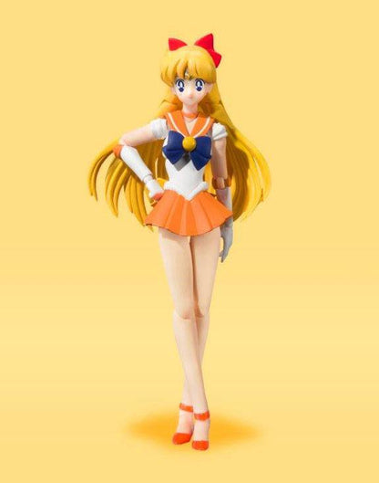 BANDAI SAILOR VENUS SAILOR MOON S.H. FIGUARTS ANIMATION COLOR EDITION ACTION FIGURE 14 CM