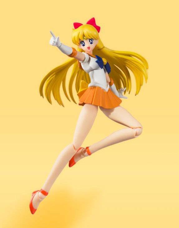 BANDAI SAILOR VENUS SAILOR MOON S.H. FIGUARTS ANIMATION COLOR EDITION ACTION FIGURE 14 CM