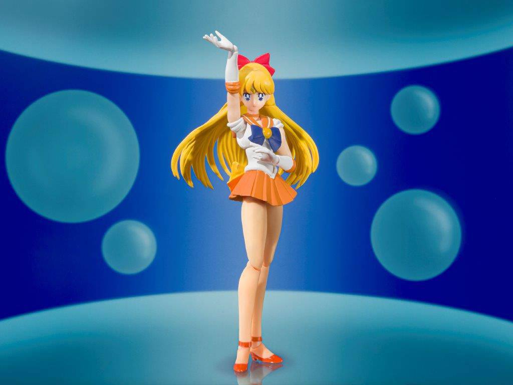 BANDAI SAILOR VENUS SAILOR MOON S.H. FIGUARTS ANIMATION COLOR EDITION ACTION FIGURE 14 CM